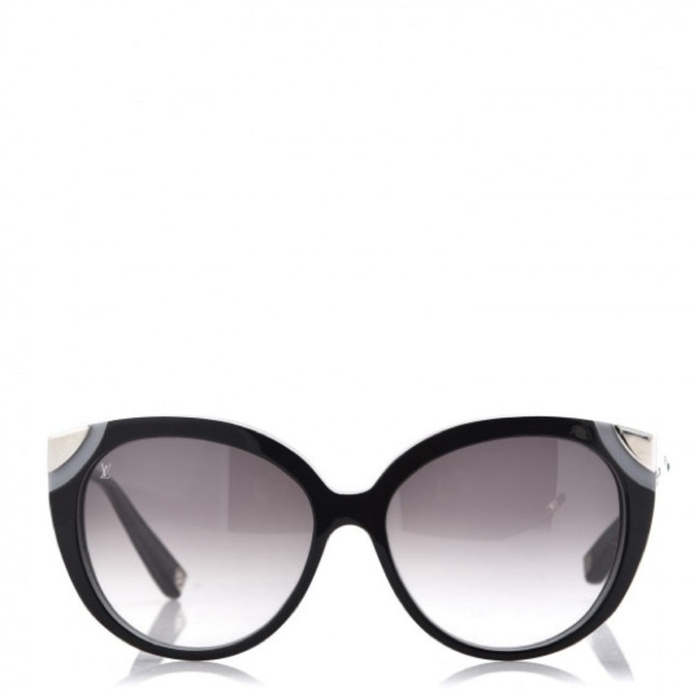 LOUIS VUITTON Amber Cat Eye silver black Sunglasses Gift Set